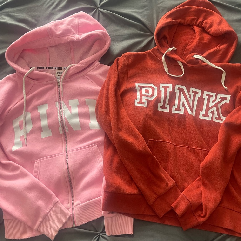PINK Victoria's Secret Hoodies - Pink and Rust color